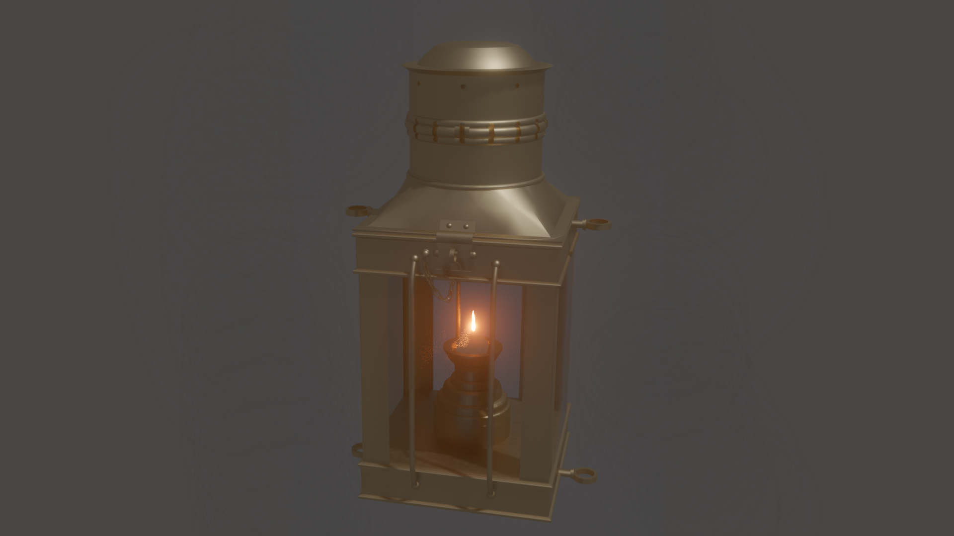 Vintage Brass Oil Lamp